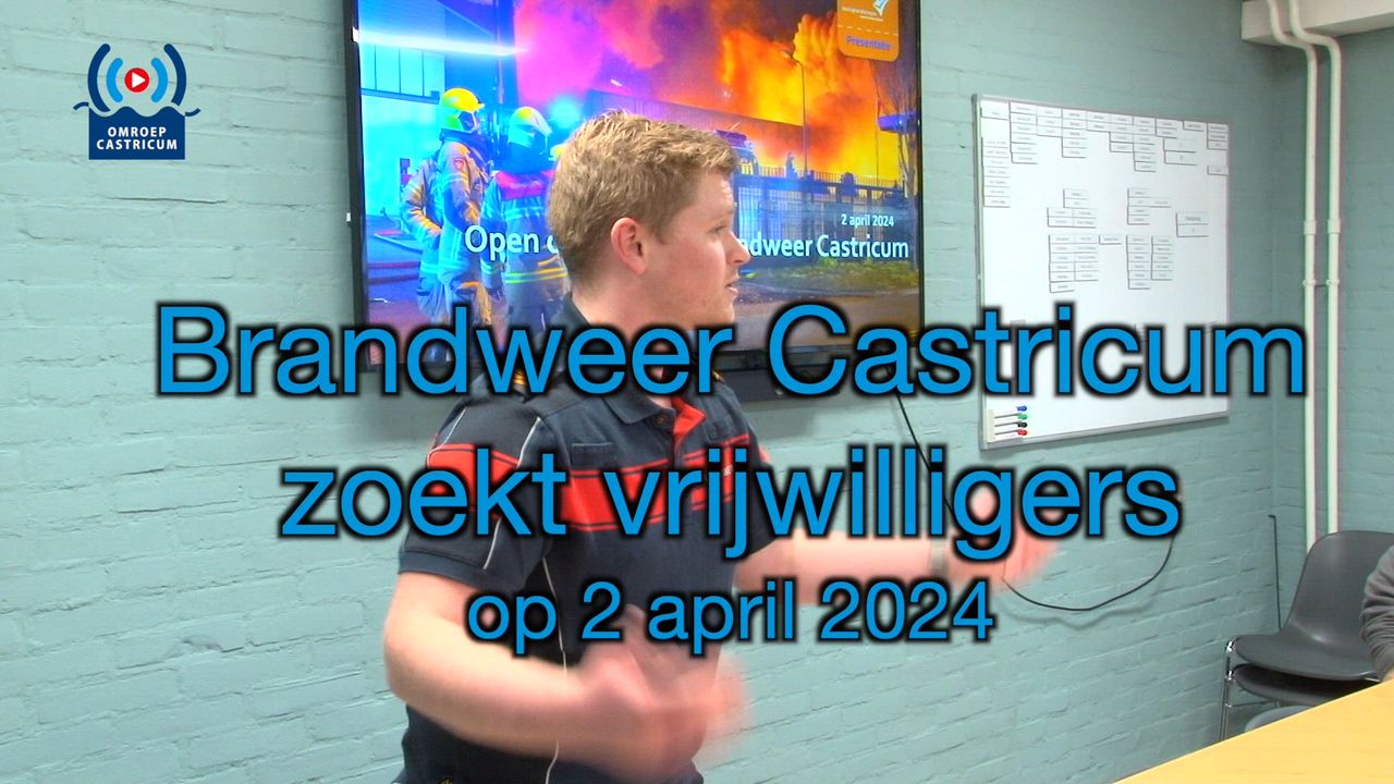 Brandweer Castricum zoekt vrijwilligers